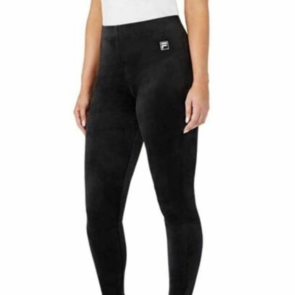 Fila Pants - Fila Women's Super Soft Velour Leggings High Rise